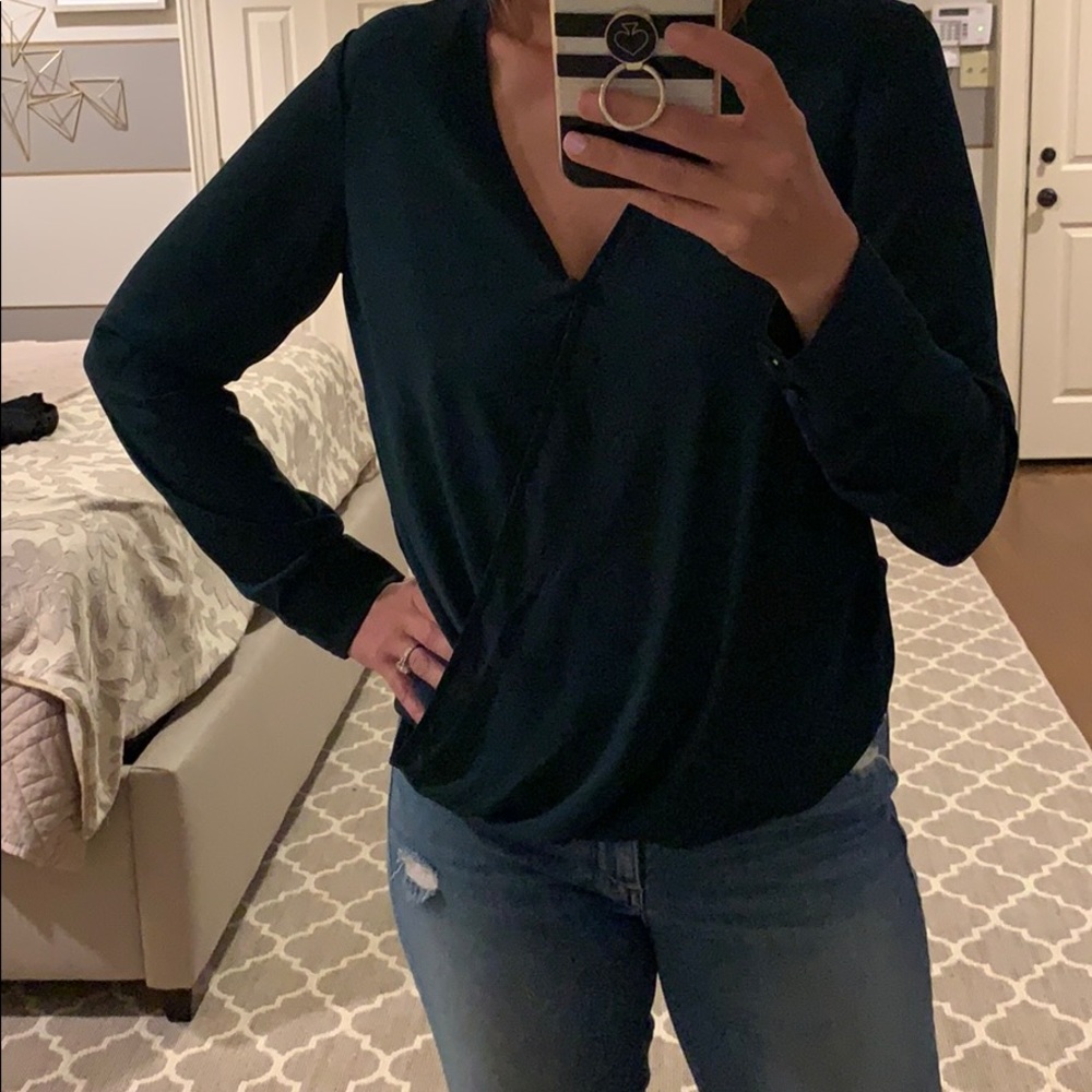 H&M green blouse